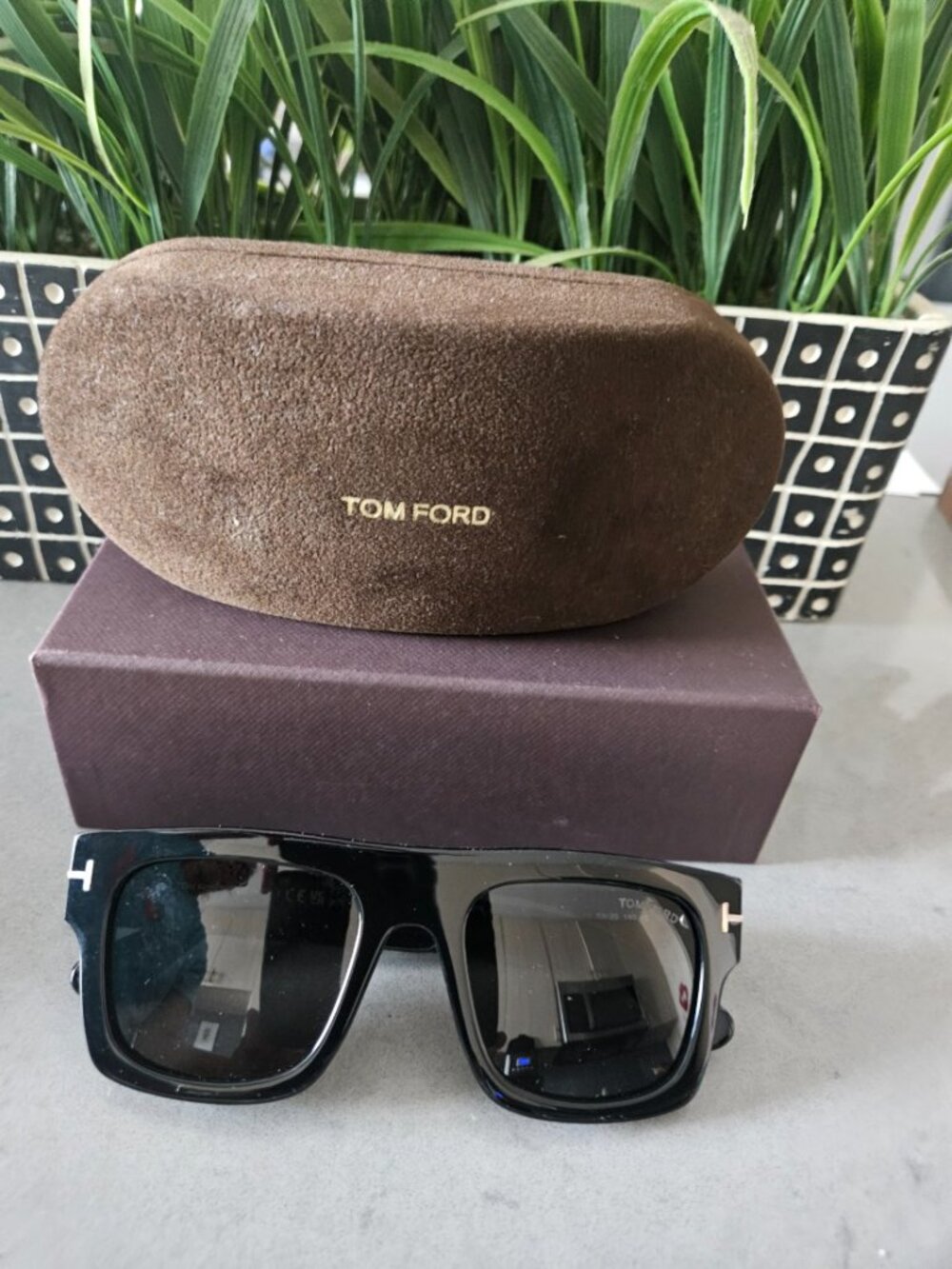 Tom Ford Black Fausto Sunglasses NWB Never Worn $525